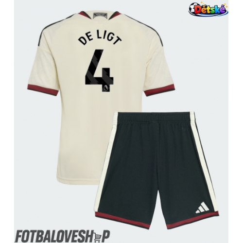 Manchester United Matthijs de Ligt #4 Dětské Alternativní Dres 2026-27 Krátký Rukáv (+ trenýrky)