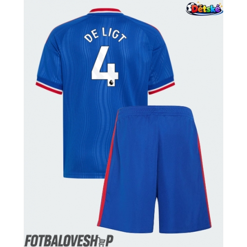 Manchester United Matthijs de Ligt #4 Dětské Venkovní Dres 2026-27 Krátký Rukáv (+ trenýrky)