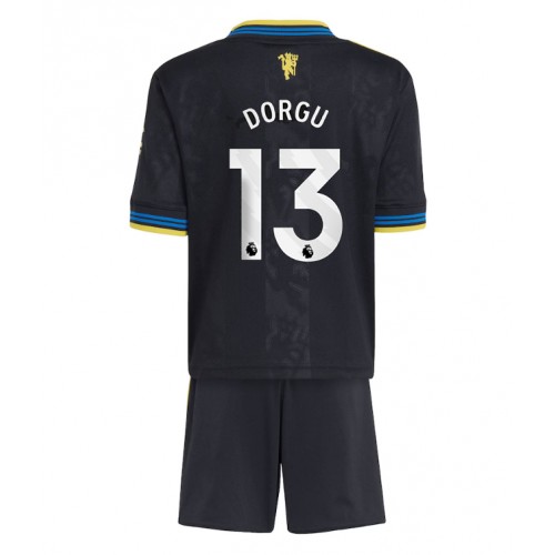 Manchester United Patrick Dorgu #13 Dětské Alternativní Dres 2025-26 Krátký Rukáv (+ trenýrky)