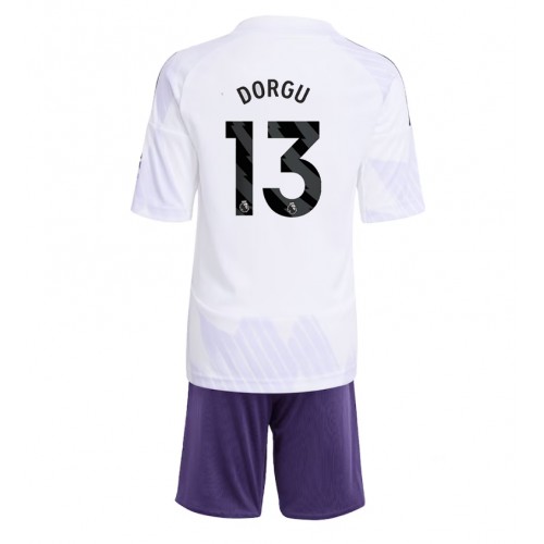 Manchester United Patrick Dorgu #13 Dětské Venkovní Dres 2025-26 Krátký Rukáv (+ trenýrky)