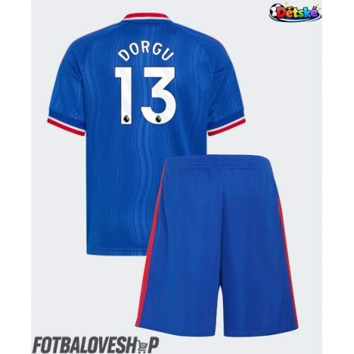 Manchester United Patrick Dorgu #13 Dětské Venkovní Dres 2026-27 Krátký Rukáv (+ trenýrky)