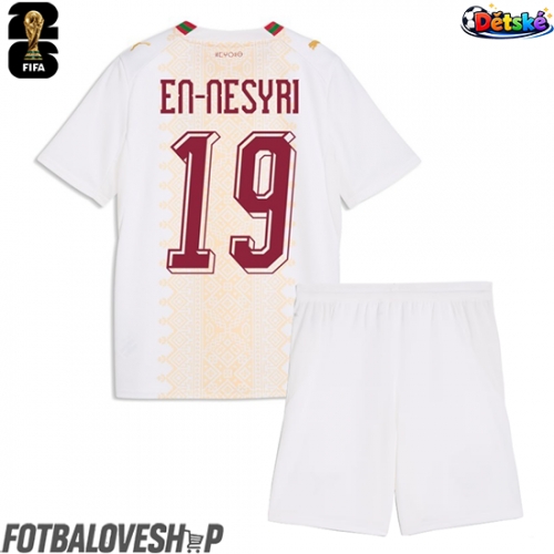 Maroko Youssef En-Nesyri #19 Dětské Venkovní Dres MS 2026 Krátký Rukáv (+ trenýrky)