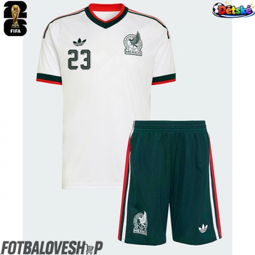 Mexiko Jesus Gallardo #23 Dětské Venkovní Dres MS 2026 Krátký Rukáv (+ trenýrky)