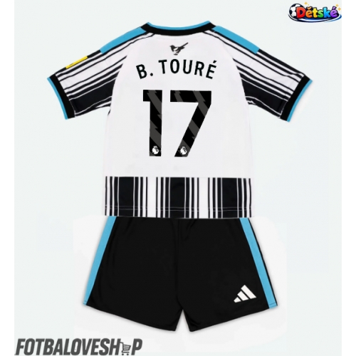 Newcastle United Bazoumana Toure #17 Dětské Domácí Dres 2026-27 Krátký Rukáv (+ trenýrky)