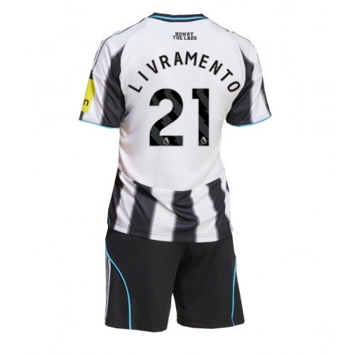 Newcastle United Tino Livramento #21 Dětské Domácí Dres 2025-26 Krátký Rukáv (+ trenýrky)