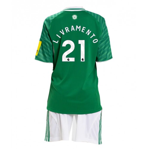 Newcastle United Tino Livramento #21 Dětské Venkovní Dres 2025-26 Krátký Rukáv (+ trenýrky)