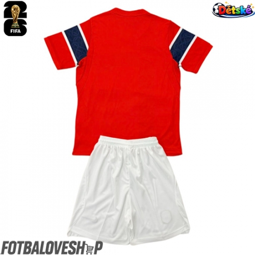 Norsko Dětské Domácí Dres MS 2026 Krátký Rukáv (+ trenýrky)