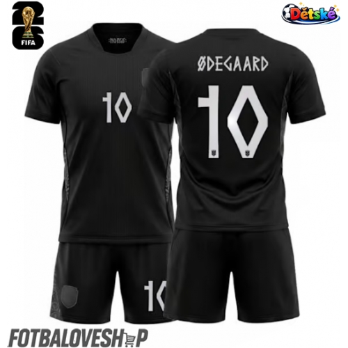 Norsko Martin Odegaard #10 Dětské Venkovní Dres MS 2026 Krátký Rukáv (+ trenýrky)