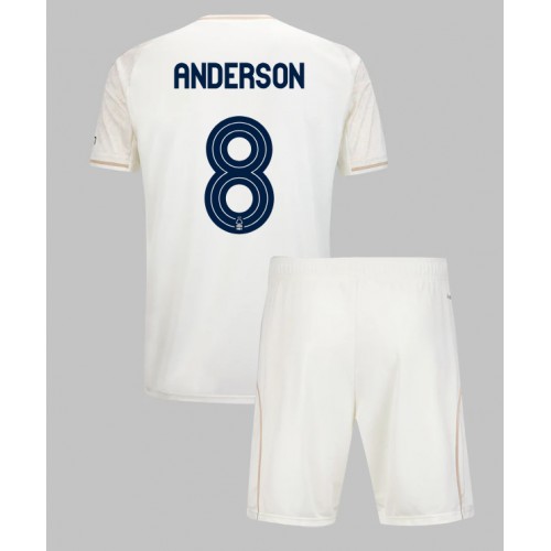 Nottingham Forest Elliot Anderson #8 Dětské Venkovní Dres 2025-26 Krátký Rukáv (+ trenýrky)