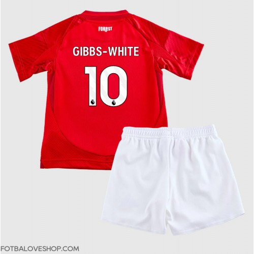 Nottingham Forest Morgan Gibbs-White #10 Dětské Domácí Dres 2024-25 Krátký Rukáv (+ trenýrky)