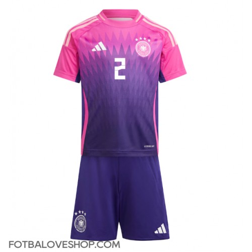 Německo Antonio Rudiger #2 Dětské Venkovní Dres ME 2024 Krátký Rukáv (+ trenýrky)