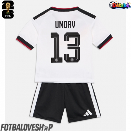 Německo Deniz Undav #13 Dětské Domácí Dres MS 2026 Krátký Rukáv (+ trenýrky)