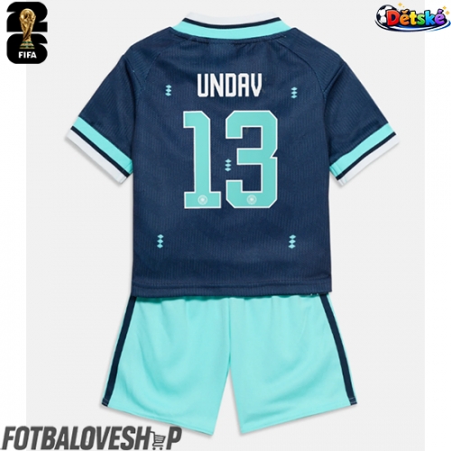 Německo Deniz Undav #13 Dětské Venkovní Dres MS 2026 Krátký Rukáv (+ trenýrky)