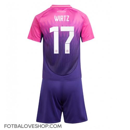 Německo Florian Wirtz #17 Dětské Venkovní Dres ME 2024 Krátký Rukáv (+ trenýrky)