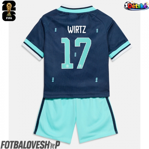 Německo Florian Wirtz #17 Dětské Venkovní Dres MS 2026 Krátký Rukáv (+ trenýrky)