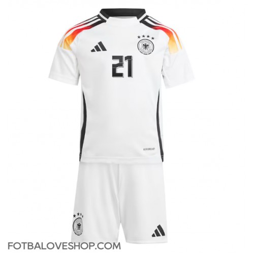 Německo Ilkay Gundogan #21 Dětské Domácí Dres ME 2024 Krátký Rukáv (+ trenýrky)