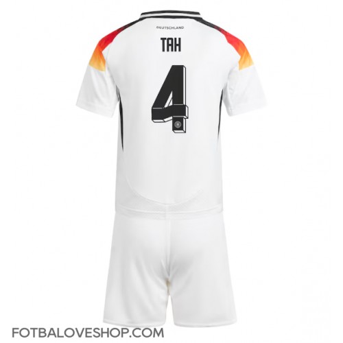 Německo Jonathan Tah #4 Dětské Domácí Dres ME 2024 Krátký Rukáv (+ trenýrky)