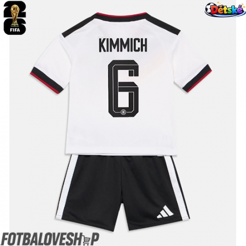 Německo Joshua Kimmich #6 Dětské Domácí Dres MS 2026 Krátký Rukáv (+ trenýrky)