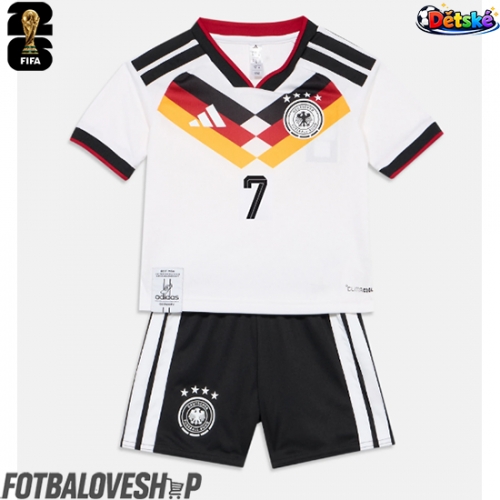 Německo Kai Havertz #7 Dětské Domácí Dres MS 2026 Krátký Rukáv (+ trenýrky)
