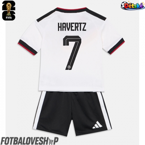 Německo Kai Havertz #7 Dětské Domácí Dres MS 2026 Krátký Rukáv (+ trenýrky)