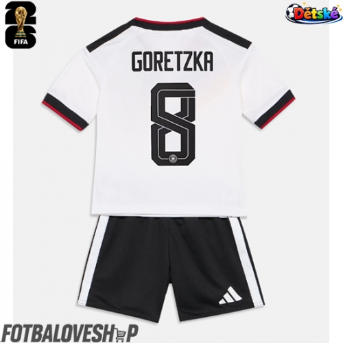 Německo Leon Goretzka #8 Dětské Domácí Dres MS 2026 Krátký Rukáv (+ trenýrky)