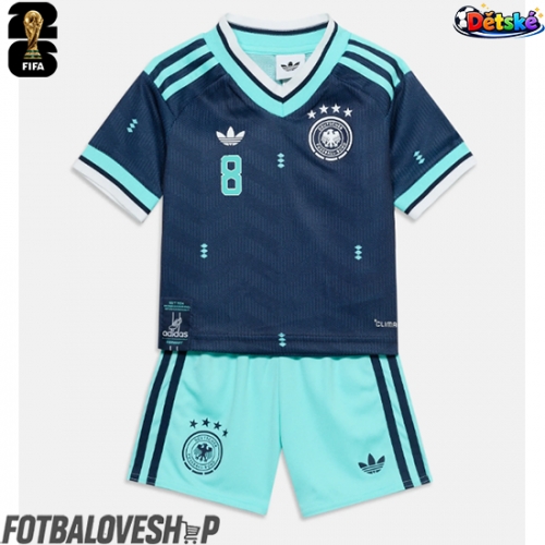 Německo Leon Goretzka #8 Dětské Venkovní Dres MS 2026 Krátký Rukáv (+ trenýrky)