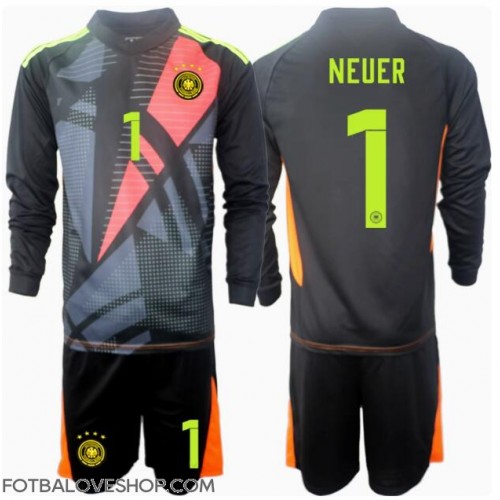 Německo Manuel Neuer #1 Brankářské Dětské Domácí Dres ME 2024 Dlouhý Rukáv (+ trenýrky)