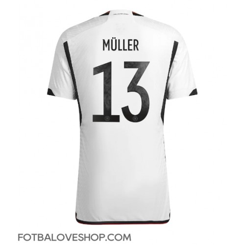 Německo Thomas Muller #13 Domácí Dres MS 2022 Krátký Rukáv