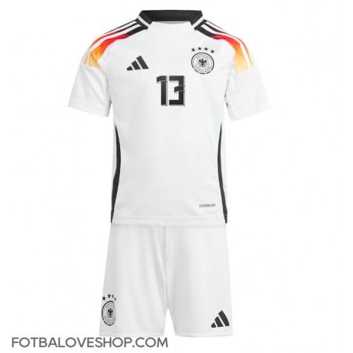 Německo Thomas Muller #13 Dětské Domácí Dres ME 2024 Krátký Rukáv (+ trenýrky)