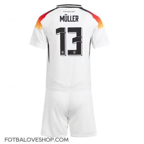 Německo Thomas Muller #13 Dětské Domácí Dres ME 2024 Krátký Rukáv (+ trenýrky)