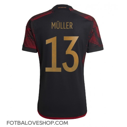 Německo Thomas Muller #13 Venkovní Dres MS 2022 Krátký Rukáv