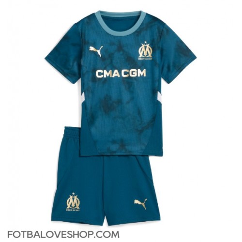 Olympique de Marseille Dětské Venkovní Dres 2024-25 Krátký Rukáv (+ trenýrky)
