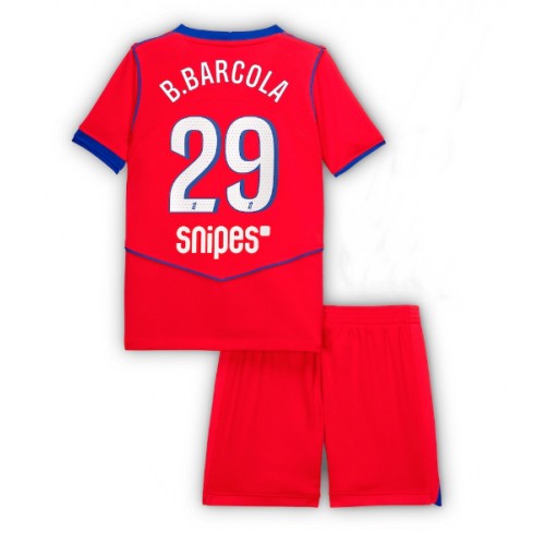 Paris Saint-Germain Bradley Barcola #29 Dětské Alternativní Dres 2025-26 Krátký Rukáv (+ trenýrky)