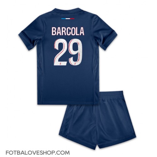 Paris Saint-Germain Bradley Barcola #29 Dětské Domácí Dres 2024-25 Krátký Rukáv (+ trenýrky)