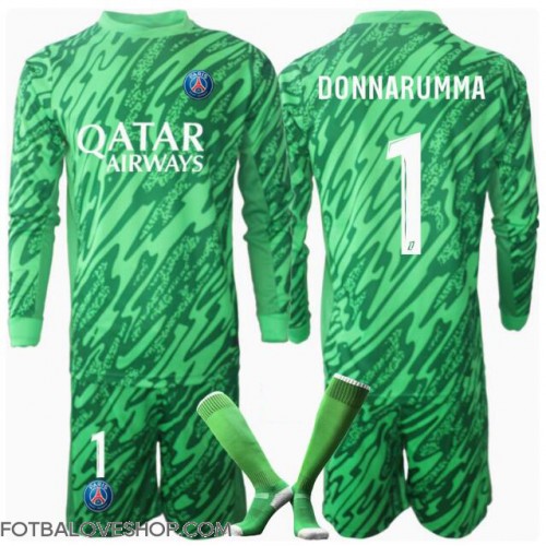 Paris Saint-Germain Gianluigi Donnarumma #1 Brankářské Dětské Domácí Dres 2024-25 Dlouhý Rukáv (+ trenýrky)