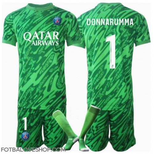 Paris Saint-Germain Gianluigi Donnarumma #1 Brankářské Dětské Domácí Dres 2024-25 Krátký Rukáv (+ trenýrky)