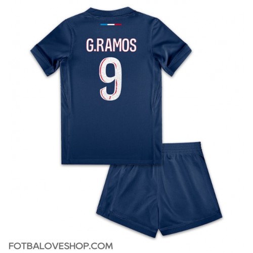Paris Saint-Germain Goncalo Ramos #9 Dětské Domácí Dres 2024-25 Krátký Rukáv (+ trenýrky)
