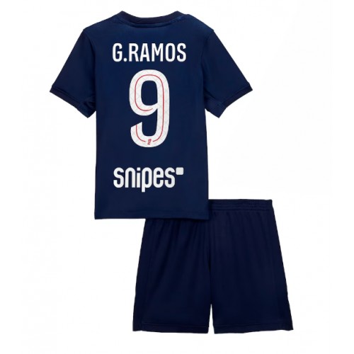 Paris Saint-Germain Goncalo Ramos #9 Dětské Domácí Dres 2025-26 Krátký Rukáv (+ trenýrky)