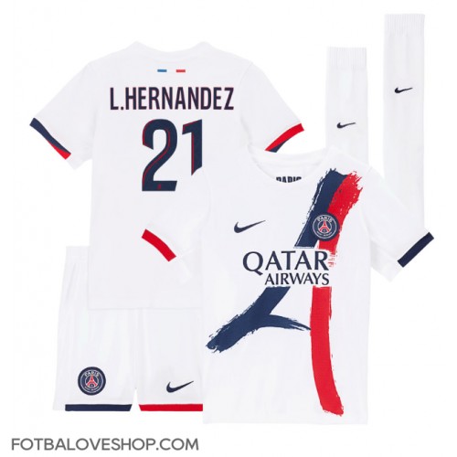 Paris Saint-Germain Lucas Hernandez #21 Dětské Venkovní Dres 2024-25 Krátký Rukáv (+ trenýrky)