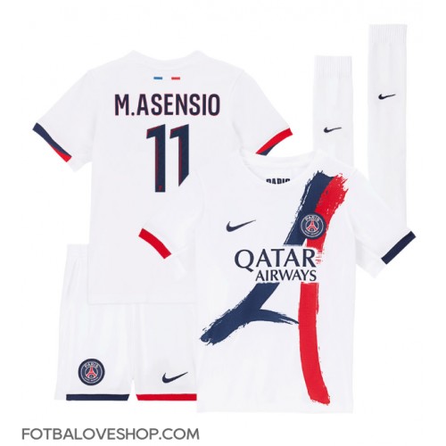Paris Saint-Germain Marco Asensio #11 Dětské Venkovní Dres 2024-25 Krátký Rukáv (+ trenýrky)