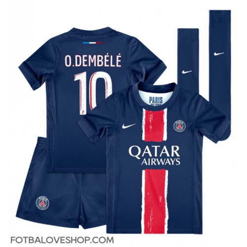 Paris Saint-Germain Ousmane Dembele #10 Dětské Domácí Dres 2024-25 Krátký Rukáv (+ trenýrky)