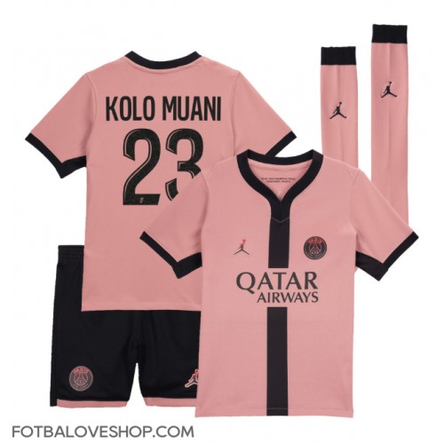 Paris Saint-Germain Randal Kolo Muani #23 Dětské Alternativní Dres 2024-25 Krátký Rukáv (+ trenýrky)