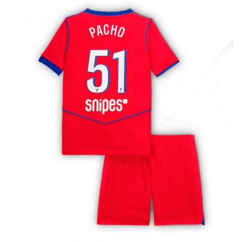 Paris Saint-Germain Willian Pacho #51 Dětské Alternativní Dres 2025-26 Krátký Rukáv (+ trenýrky)