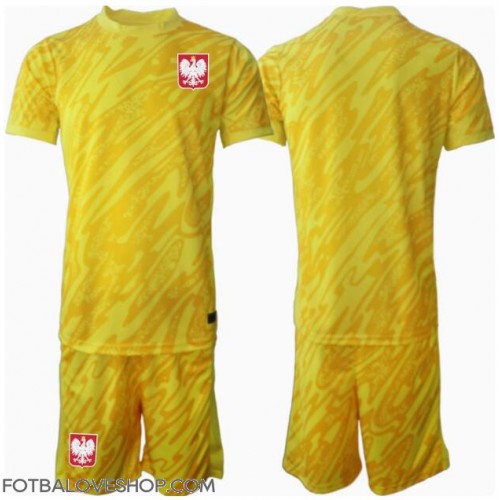 Polsko Brankářské Dětské Domácí Dres ME 2024 Krátký Rukáv (+ trenýrky)