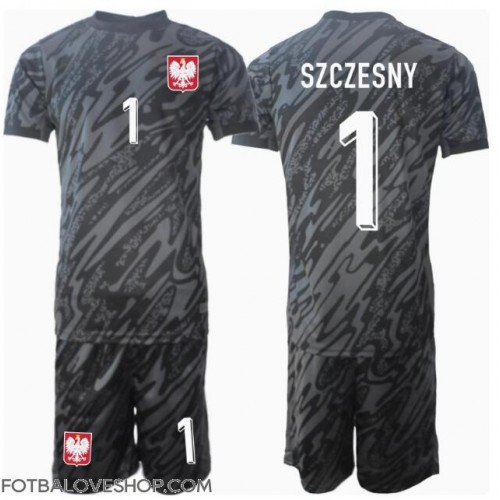 Polsko Wojciech Szczesny #1 Brankářské Dětské Venkovní Dres ME 2024 Krátký Rukáv (+ trenýrky)