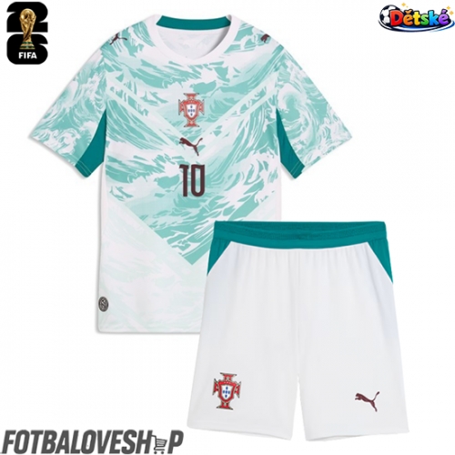 Portugalsko Bernardo Silva #10 Dětské Venkovní Dres MS 2026 Krátký Rukáv (+ trenýrky)