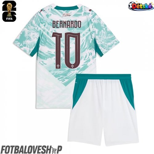 Portugalsko Bernardo Silva #10 Dětské Venkovní Dres MS 2026 Krátký Rukáv (+ trenýrky)
