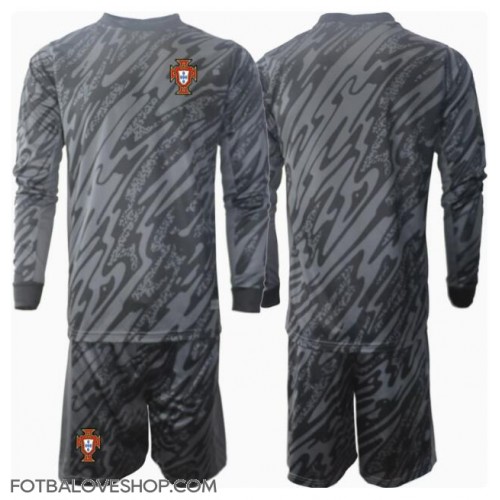 Portugalsko Brankářské Dětské Venkovní Dres ME 2024 Dlouhý Rukáv (+ trenýrky)