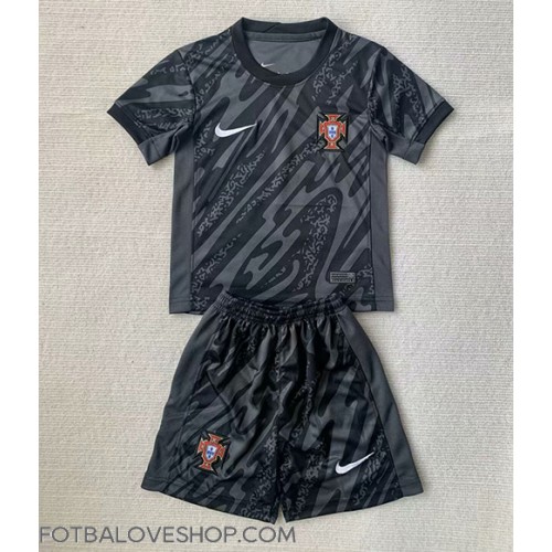 Portugalsko Brankářské Dětské Venkovní Dres ME 2024 Krátký Rukáv (+ trenýrky)