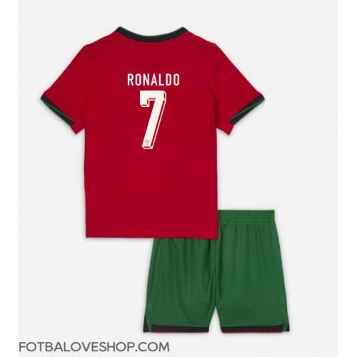 Portugalsko Cristiano Ronaldo #7 Dětské Domácí Dres ME 2024 Krátký Rukáv (+ trenýrky)